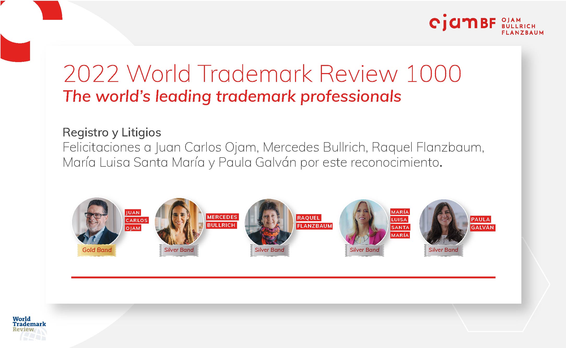 Ojam Bullrich Flanzbaum World Trademark Review 1000, the world’s